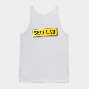 SE13 LAD Ladywell Number Plate Tank Top